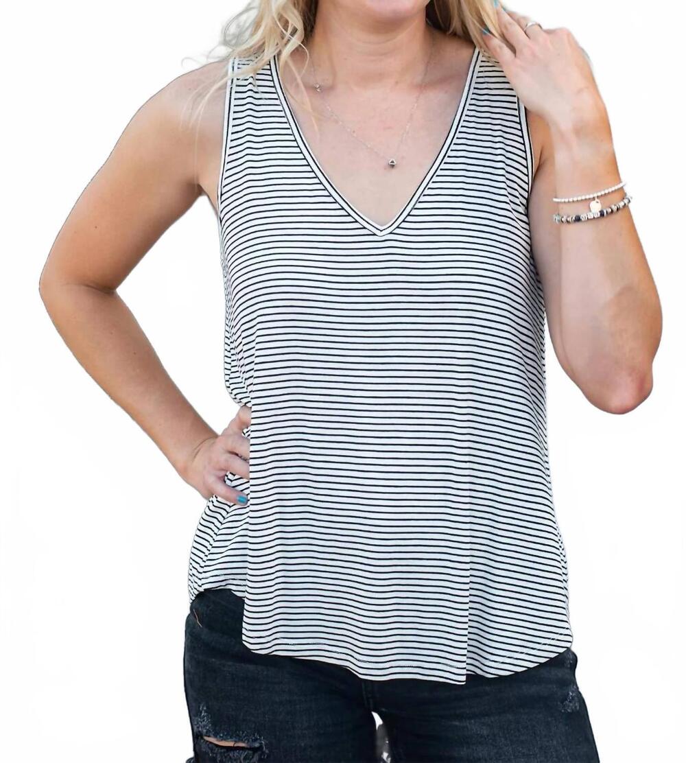 NEW HYFVE v-neck tank top in striped